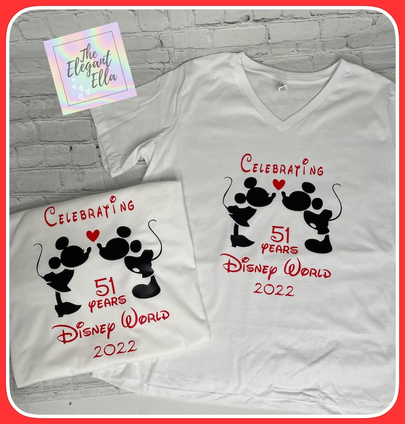 Customizable Disney Anniversary T-Shirt - Personalized with Years & Date, Perfect Disney Lovers Gift image 1