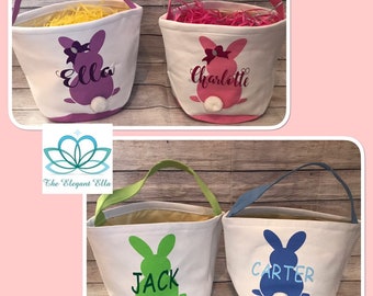 Personalized Easter bunny baskets, Personalized easter bucket