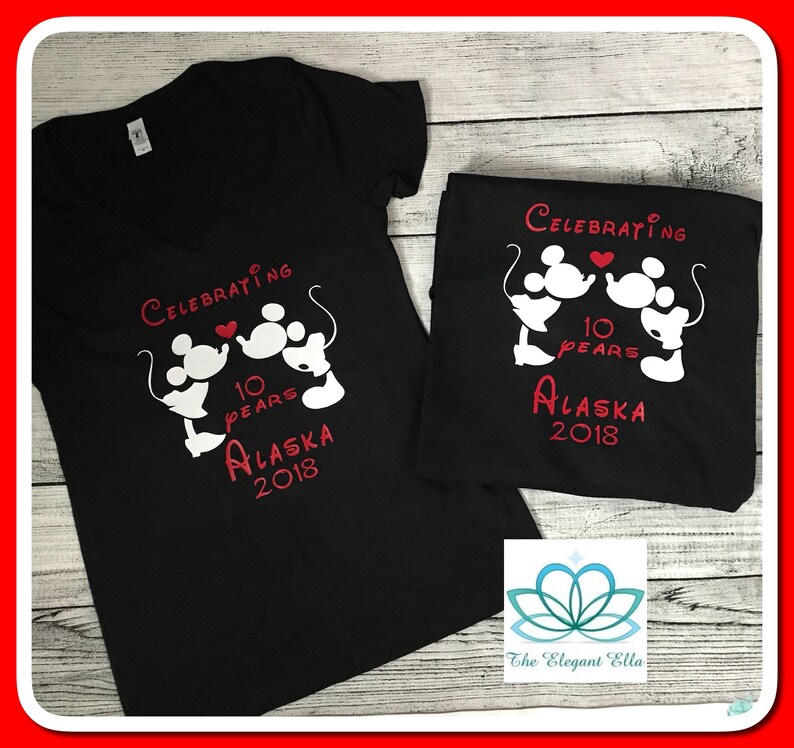 Customizable Disney Anniversary T-Shirt - Personalized with Years & Date, Perfect Disney Lovers Gift image 3
