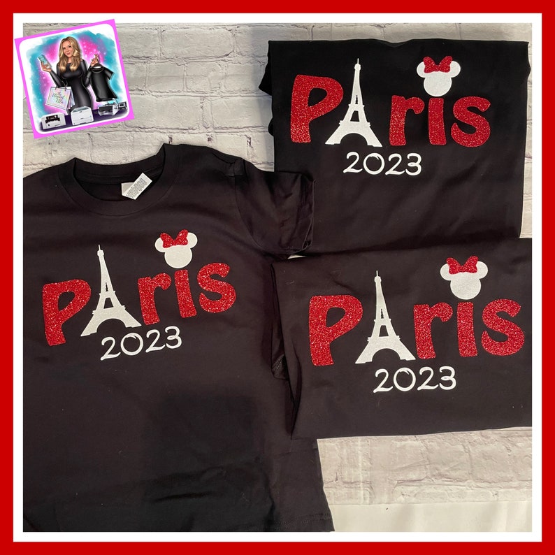 Disney Paris shirt, Paris Disney Family shirts 2024, Paris Mickey and Minnie mouse shirts, paris family vacation shirts image 1