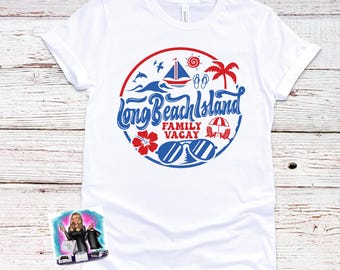 Family Long Beach Island Vacation Shirts • Custom LBI Family Trip Tees • Matching Beach Shirts • Personalized Summer Vacation T-Shirts