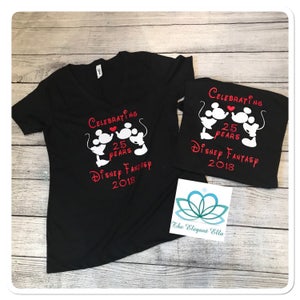 Customizable Disney Anniversary T-Shirt - Personalized with Years & Date, Perfect Disney Lovers Gift image 2