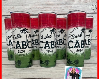 Cabo Mexico vacation tumblers, personalized vacation cup, Mexico vacation gift