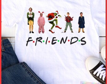 Friends Christmas, Christamas movie FRIENDS t-shirt