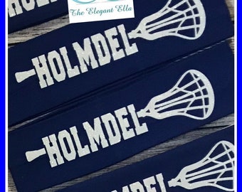 Personalized LACROSSE SPORT TEAM headbands, sport headbands, organized sport team gear, girls sweatband, lacrosse headband