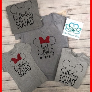 Disney birthday shirt, best birthday ever, Disney  birthday squad shirts