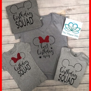 Disney birthday shirt, best birthday ever, Disney birthday squad shirts image 1