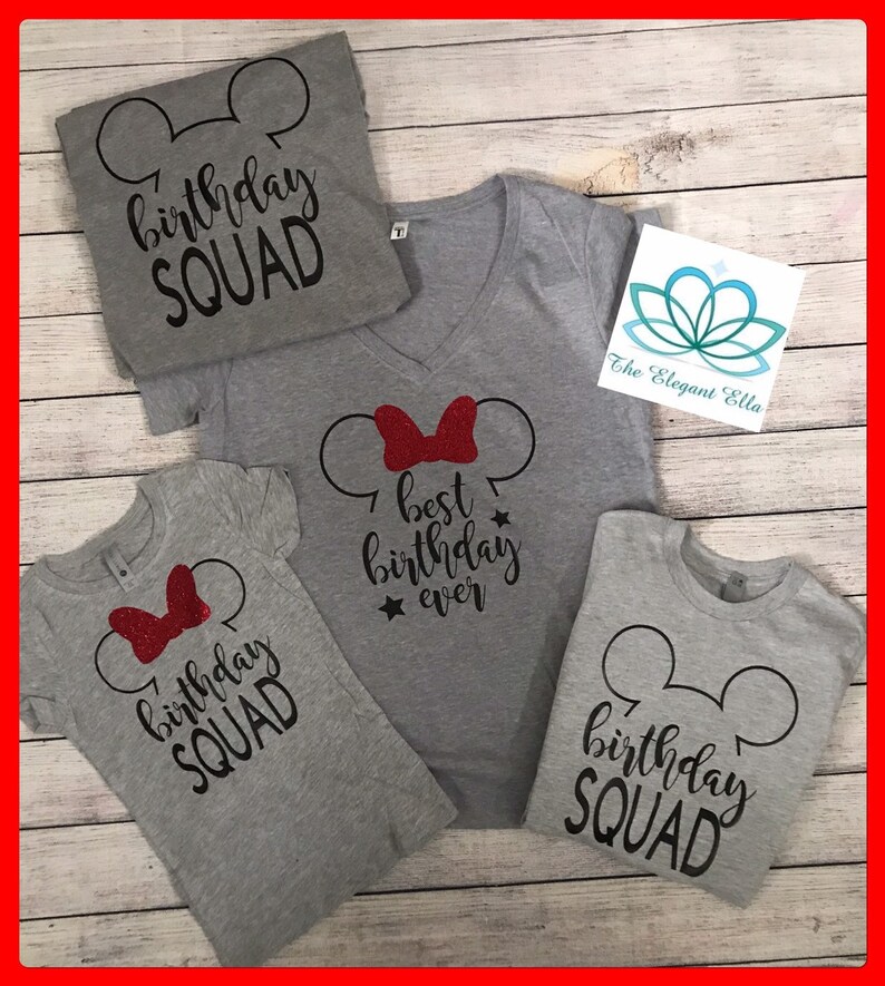 Disney birthday shirt, best birthday ever, Disney birthday squad shirts image 1