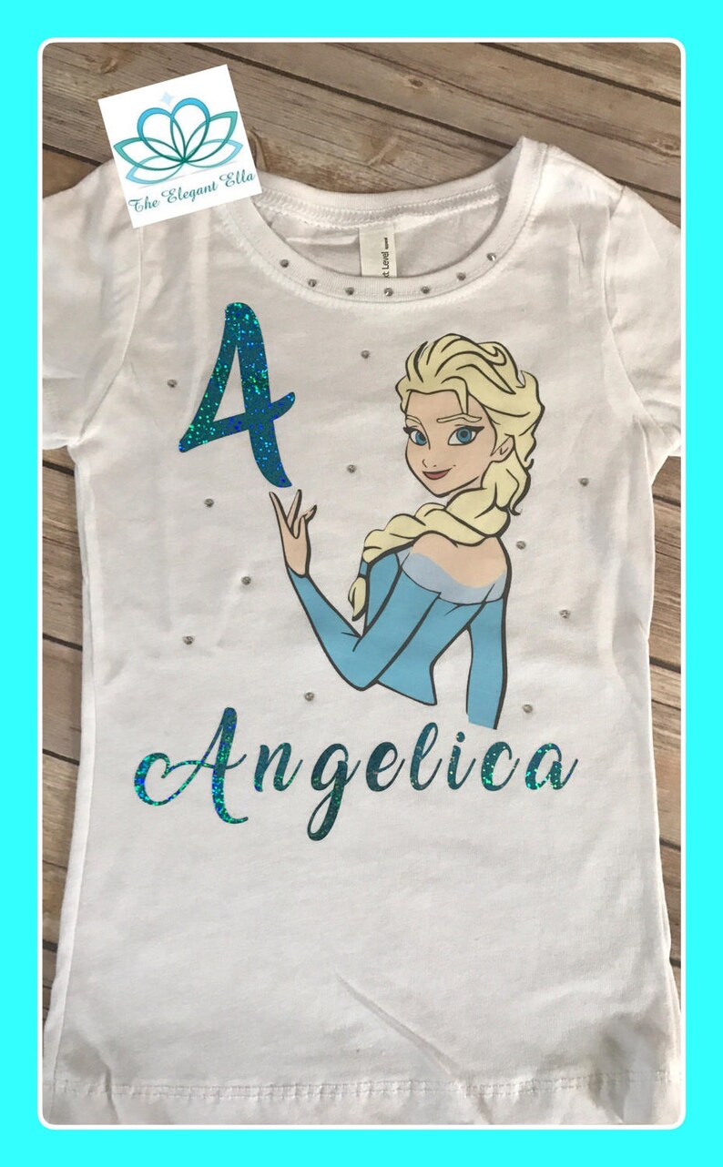 personalized elsa birthday shirt
