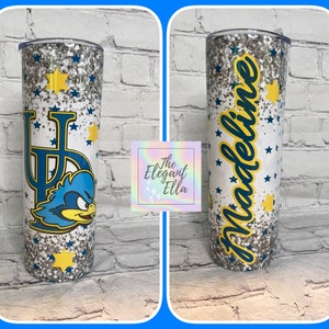 College logo tumbler, college bed party, college merch, custom college tumbler