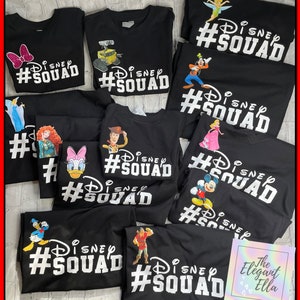 Disney squad Shirts for FAMILY, family Disney character shirt, matching family shirts, Disney vacation shirt