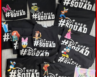 Disney squad Shirts for FAMILY, family Disney character shirt, matching family shirts, Disney vacation shirt