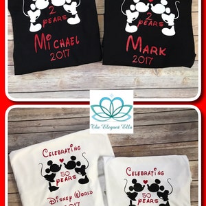 Customizable Disney Anniversary T-Shirt - Personalized with Years & Date, Perfect Disney Lovers Gift image 6