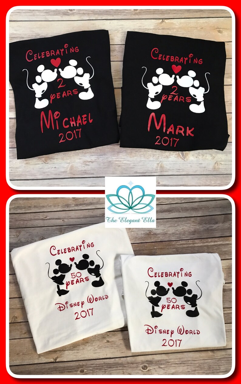 Customizable Disney Anniversary T-Shirt - Personalized with Years & Date, Perfect Disney Lovers Gift image 6