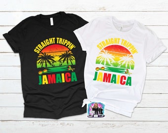 Jamaica Trip T shirt, Girls Trip Jamaica shirts,  Straight Trippin Jamaica girls trip T shirt, Jamaica Vacation T shirts