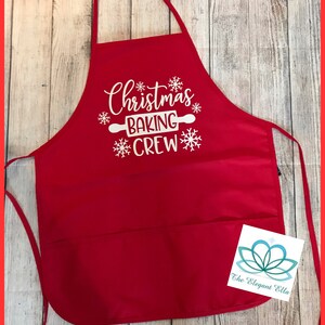 tablier de Noël, tablier de l’équipe de cuisson de Noël, cadeau d’hôtesse, cadeau de pâtisserie,
