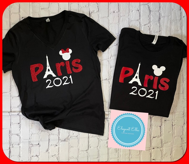 Disney Paris shirt, Paris Disney Family shirts 2024, Paris Mickey and Minnie mouse shirts, paris family vacation shirts image 4
