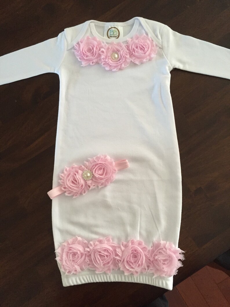 Newborn sleeper gown onesie gown baby girl onesie take home Etsy