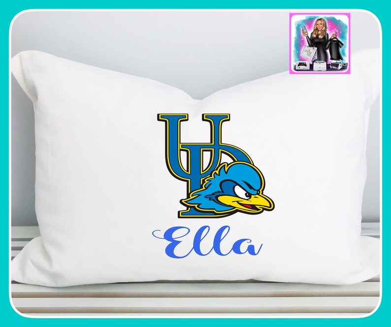 College pillow case, bed party pillow case, custom college logo pillow image 4