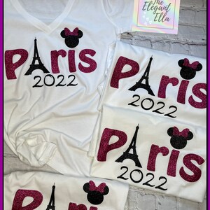 Disney Paris shirt, Paris Disney Family shirts 2024, Paris Mickey and Minnie mouse shirts, paris family vacation shirts image 3