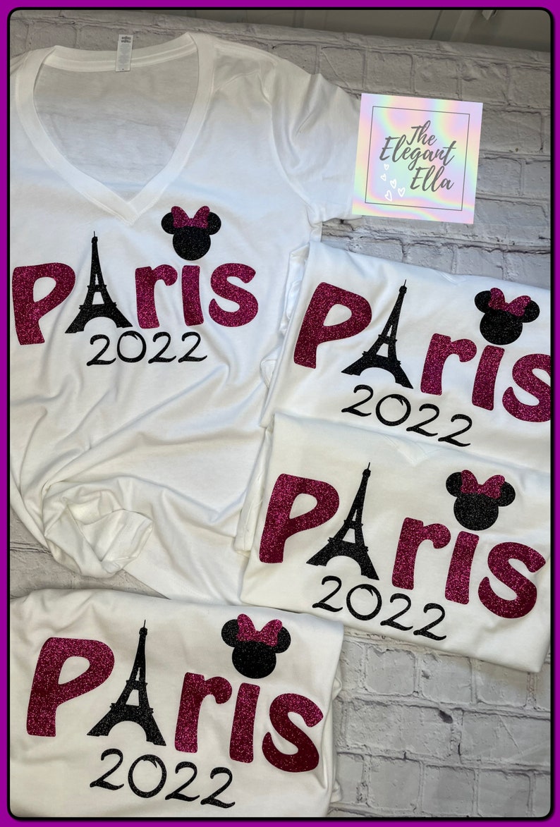 Disney Paris shirt, Paris Disney Family shirts 2024, Paris Mickey and Minnie mouse shirts, paris family vacation shirts image 3