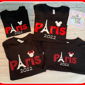 Disney Paris shirt, Paris Disney Family shirts 2024, Paris Mickey and Minnie mouse shirts, paris family vacation shirts image 2