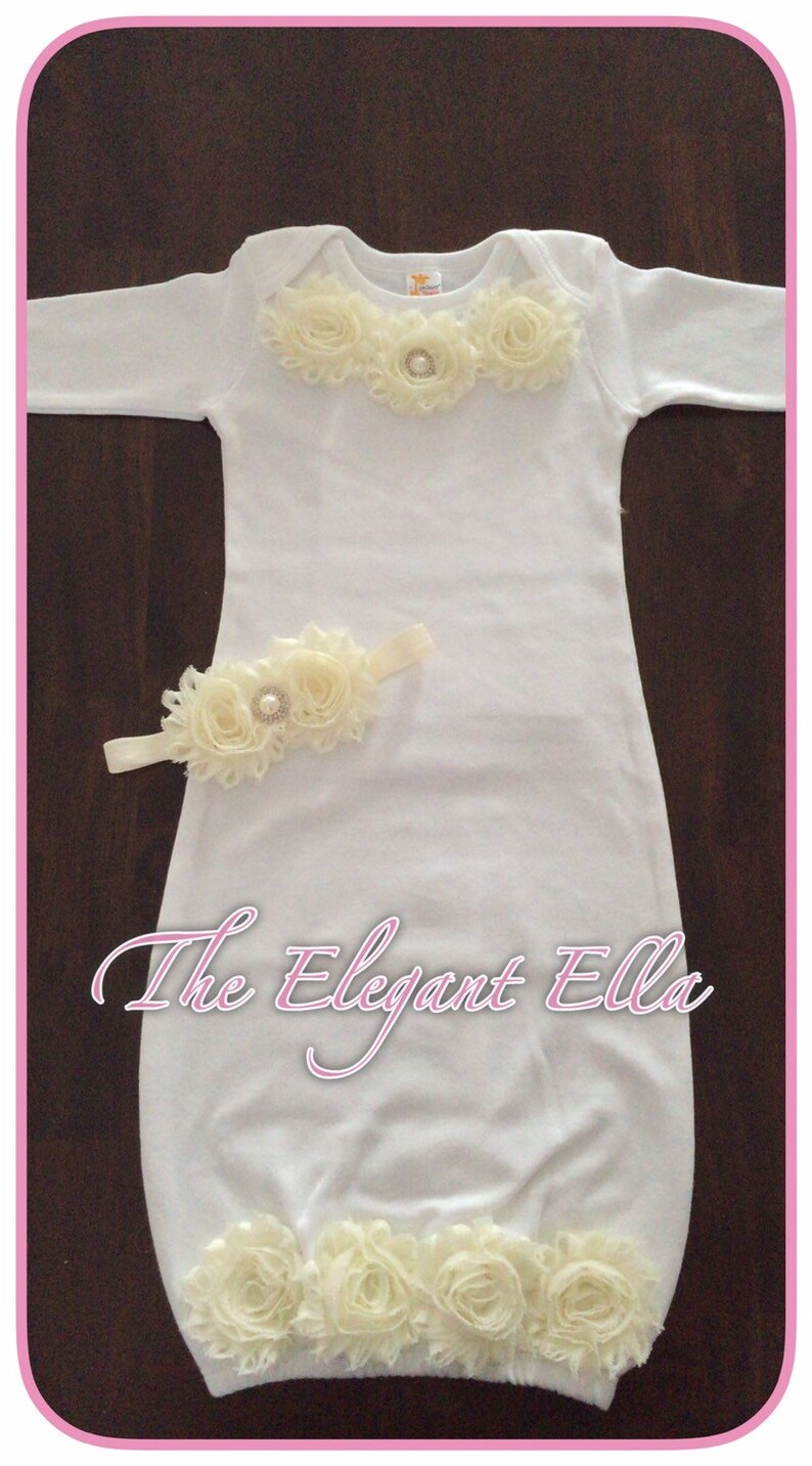 Newborn sleeper gown onesie gown baby girl onesie take home Etsy