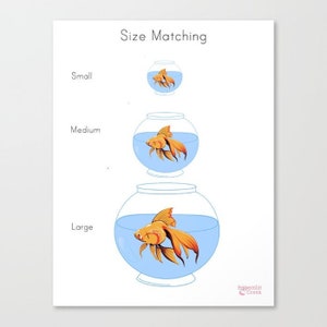 Size Matching Game, Goldfish Bowl Game, Learn Small, Medium, and Large, Homeschool Resources, Toddler Fun, PreK worksheets, print from home