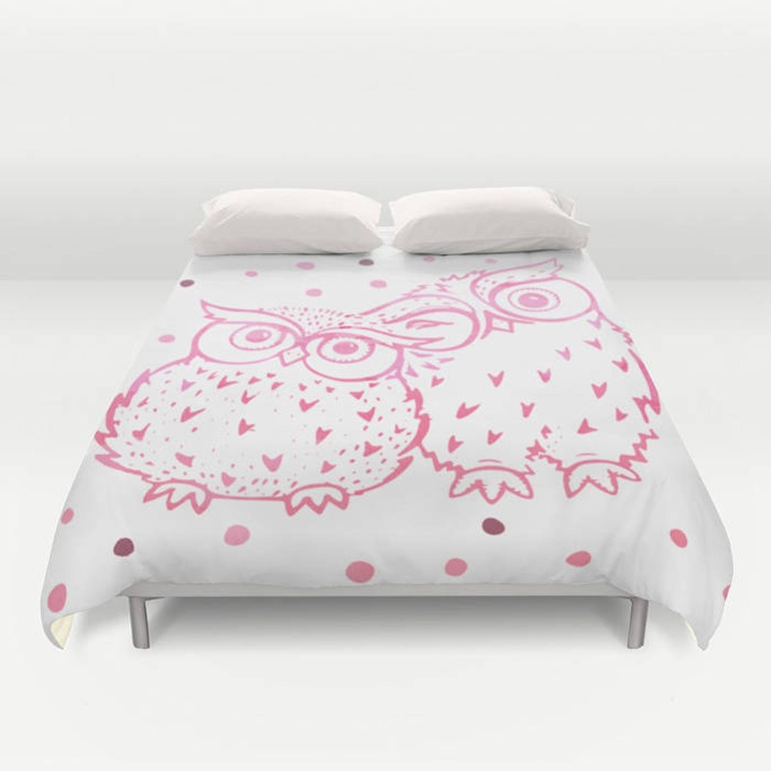 Owls Duvet Cover, Owl Bedding, Owl Comforter, Owl Duvet, Bird Duvet