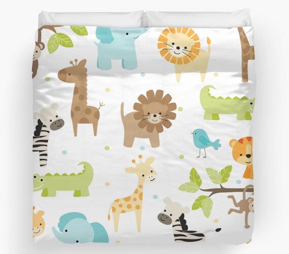 jungle animal duvet cover