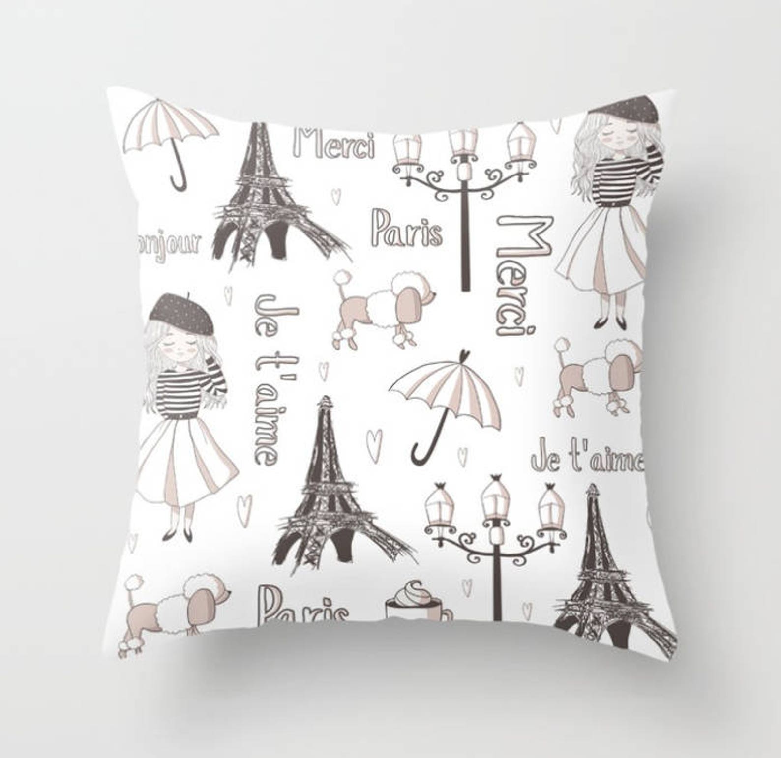 Paris Pillow Parisian Pillow Paris Throw Pillow France Etsy