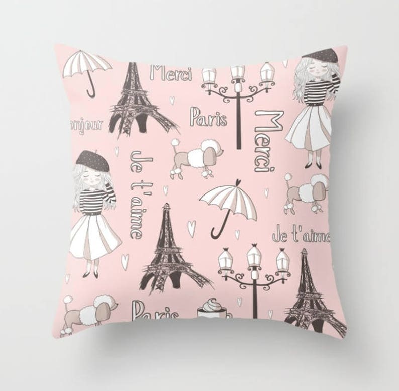 Paris Pillow, Parisian Pillow, Paris Throw Pillow, France Pillow, Girls