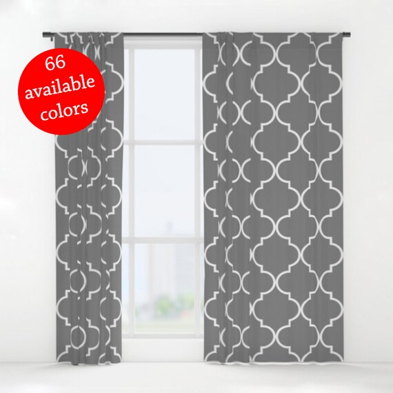 Quatrefoil Window Curtains Modern Contemporary Arabic Tile Moroccan Architecture Pattern