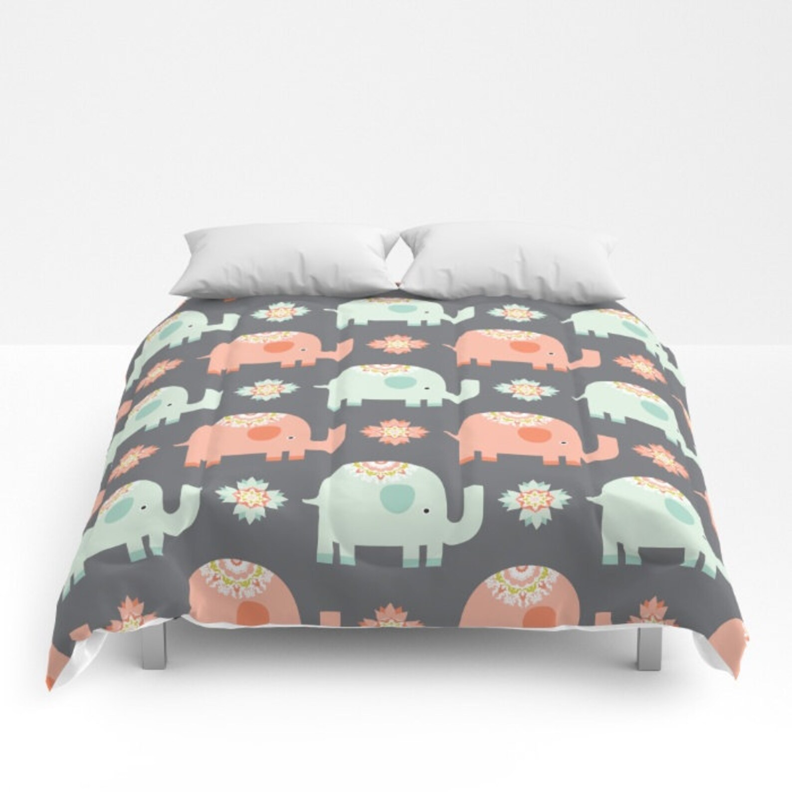 Elephant Duvet Cover Elephants Duvet Elephant Bedding Etsy
