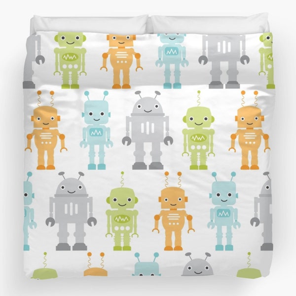 Robot Bedding Etsy