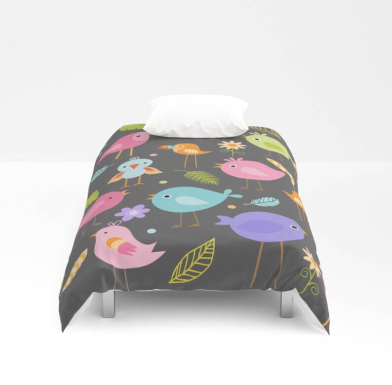 Birds Duvet Cover Birds Comforter Birds Bedding Birds Etsy