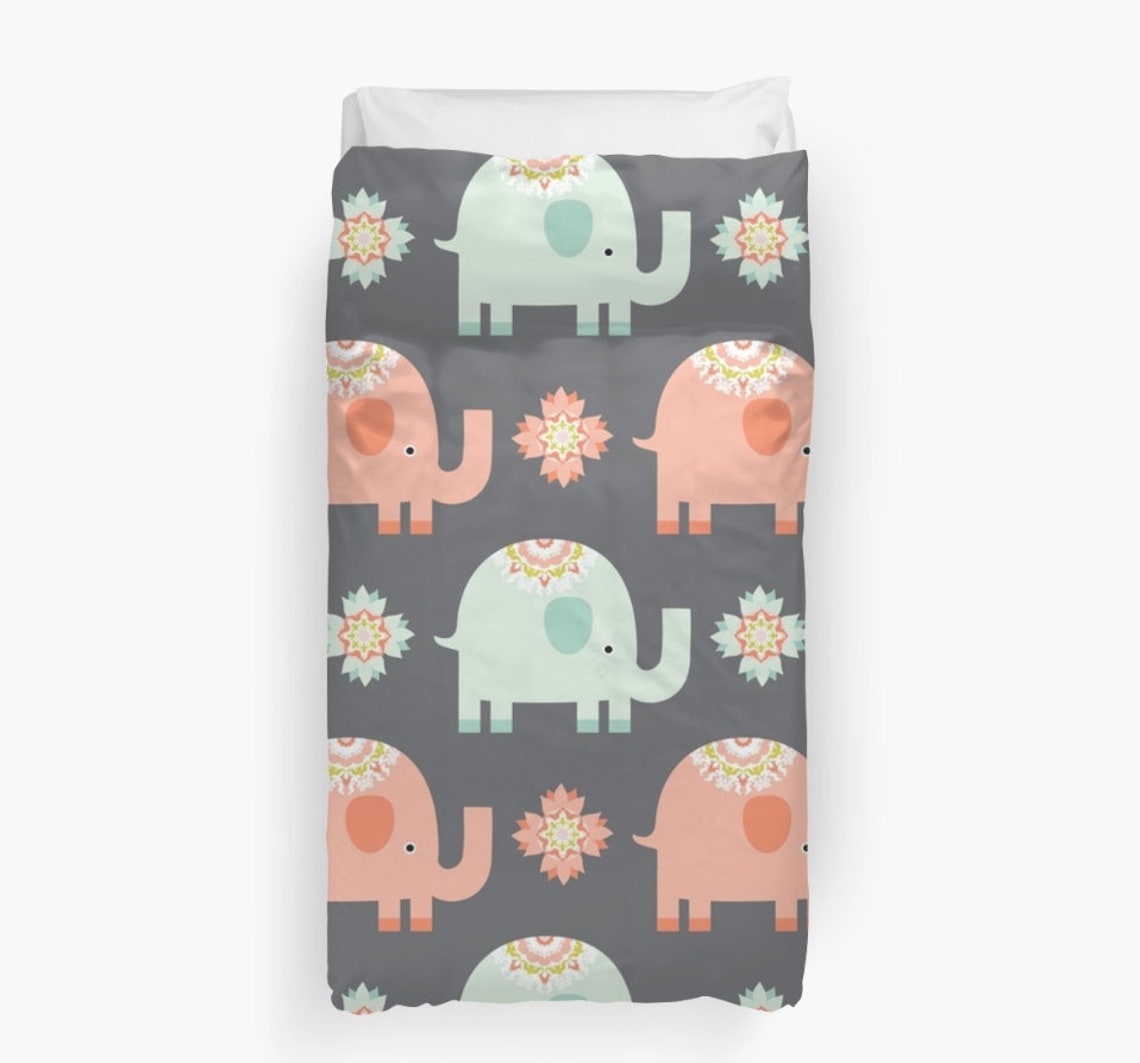 Elephant Duvet Cover Elephants Duvet Elephant Bedding Etsy
