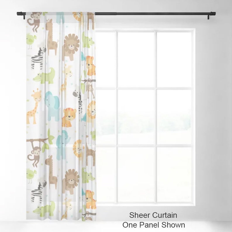 Kids Panels Nursery Curtains Childs Curtains Safari Animals Curtains Jungle Animals Kids Curtains Baby Curtains Childrens Curtains