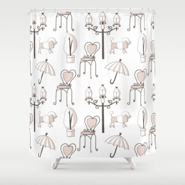 Pink Shower Curtain Etsy