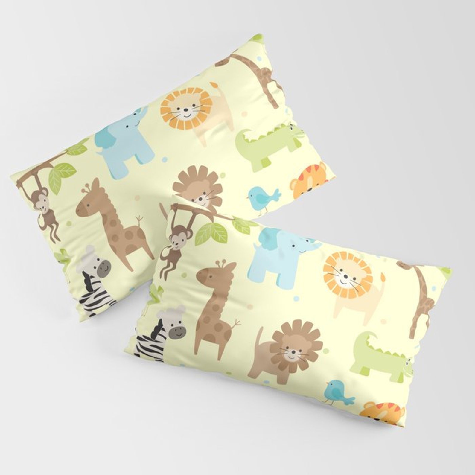 Jungle Animal Throw Pillow Safari Pillow Kids Pillow Cover Etsy