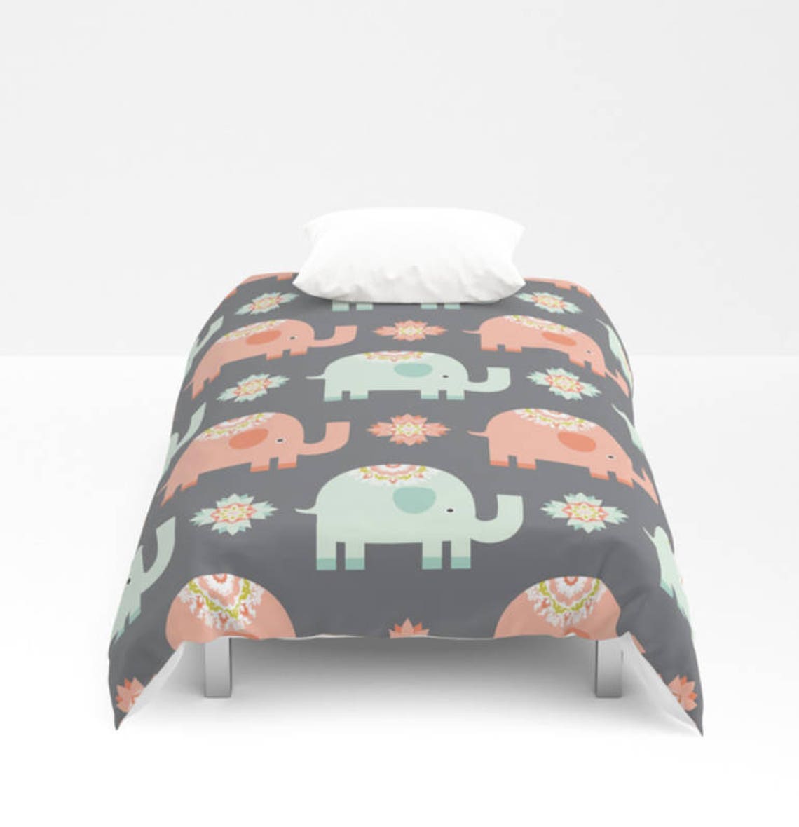Elephant Duvet Cover Elephants Duvet Elephant Bedding Etsy