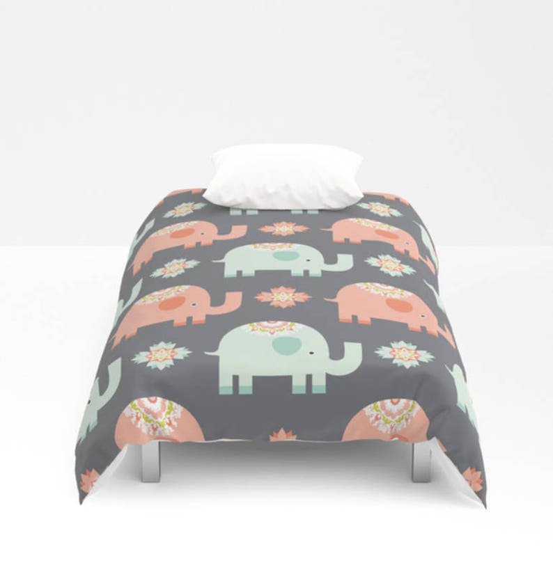 Elephant Duvet Cover Elephants Duvet Elephant Bedding Etsy