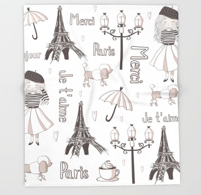 Paris Blanket Paris Throw Blanket France Blanket French Etsy