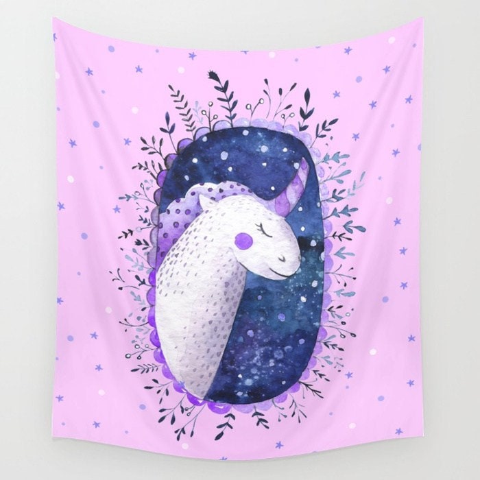 Unicorn Tapestry Unicorn Wall Hanging Mythical Creature Etsy