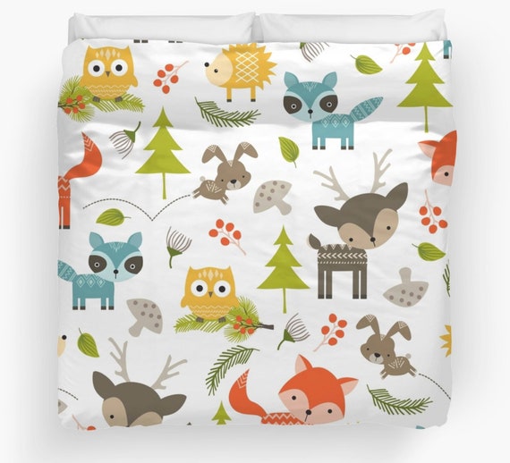 Animal Comforter Forest Animals Duvet Animals Duvet Kids Etsy Animal Comforter Forest Animals Duvet Animals Duvet Kids Etsy