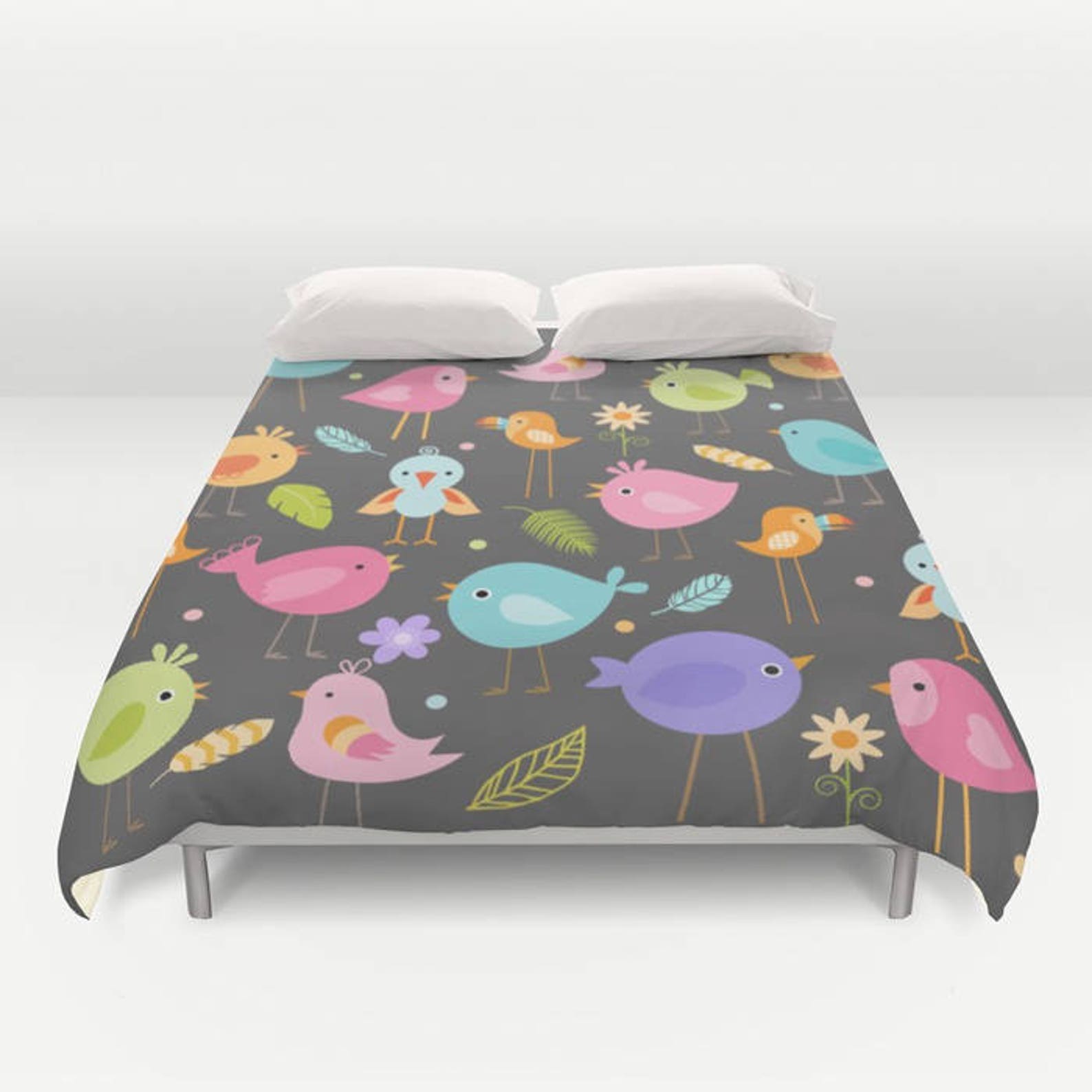 Birds Duvet Cover Birds Comforter Birds Bedding Birds Etsy