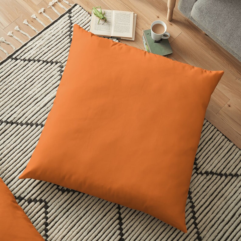 Orange Pillow Cover Orange Throw Pillow Orange Cushion Etsy
