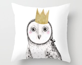 Owl Pillow Cover, Owl Nursery, Owl Cushion, Owl Throw Pillow, Custom Decor, Owl Baby Shower, Owl Theme, Owl Lover, Owl Gift, Pillow Sham