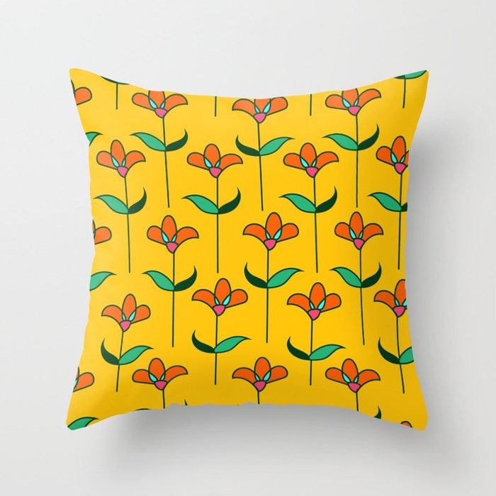 Flowers Pillow Tulip Pillow Flower pillow cover flower Etsy