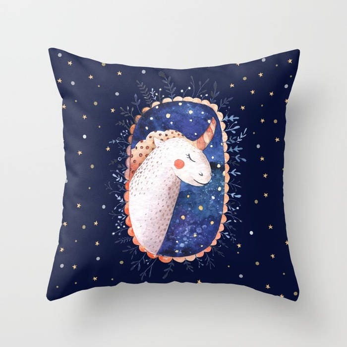 Unicorn Pillow Unicorn Pillow Cover Unicorn Throw Pillow Etsy